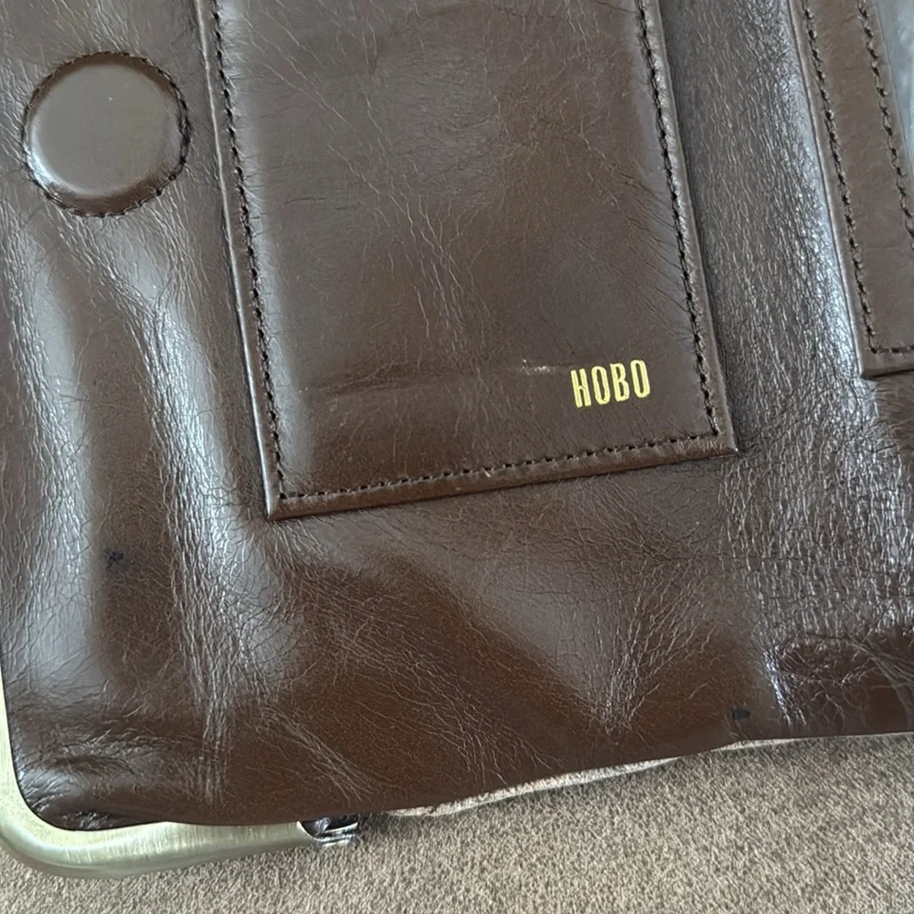 HOBO International Lauren Patchwork Clutch Wallet MOCHA MULTI - Picture 5 of 9